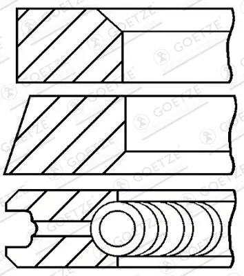Sada pistnich krouzku GOETZE ENGINE 08-109511-00