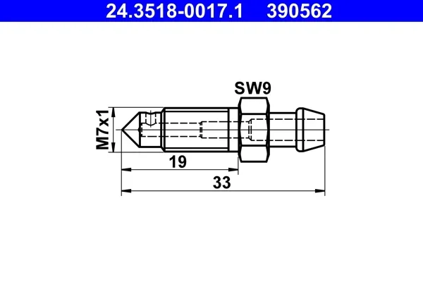 Odvzdusnovaci sroub/ventil ATE 24.3518-0017.1 Odvzdusnovaci sroub/ventil ATE 24.3518-0017.1
