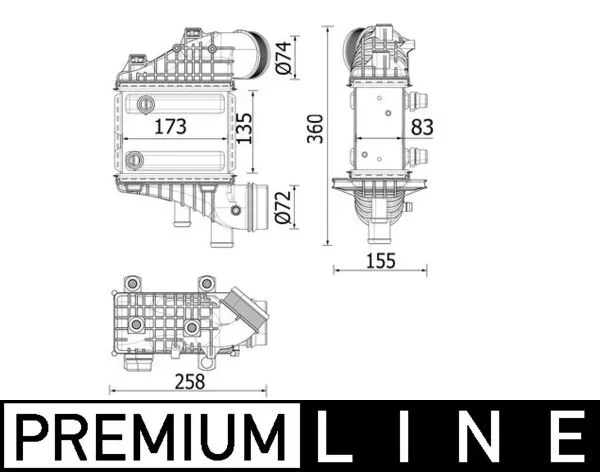 Chladič turba MAHLE CI552000P