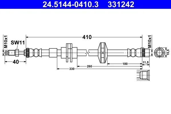 Brzdová hadice ATE 24.5144-0410.3 – OE 462100001R