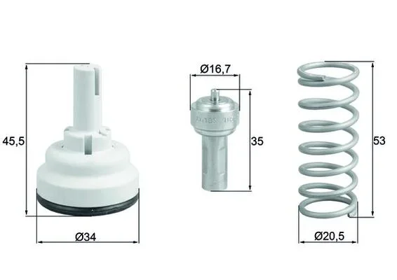 Termostat, chladivo MAHLE TX18287D – OE 03C121110F