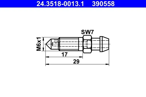 Odvzdusnovaci sroub/ventil ATE 24.3518-0013.1 Odvzdusnovaci sroub/ventil ATE 24.3518-0013.1