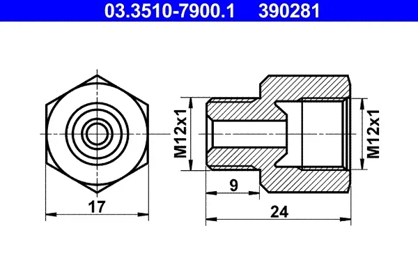 Adaptér brzdového vedení ATE 03.3510-7900.1