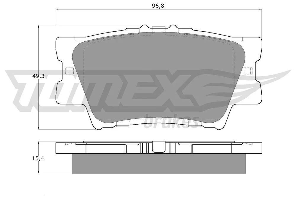 Sada brzdových destiček, kotoučová brzda Tomex Brakes TX15-73