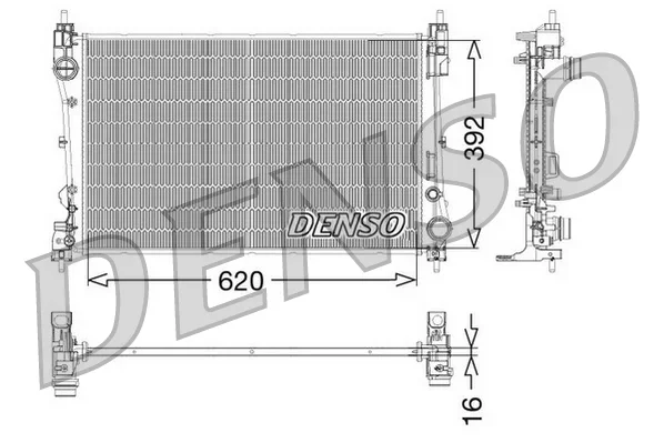 Chladič, chlazení motoru DENSO DRM09115 Chladič, chlazení motoru DENSO DRM09115
