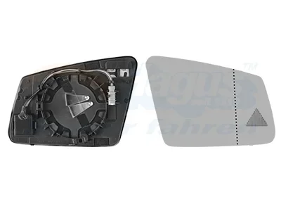 Sklo do zrcátka, vnější zrcátko VAN WEZEL 3044836
