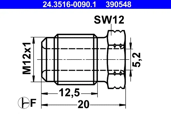 Spojovaci sroub ATE 24.3516-0090.1