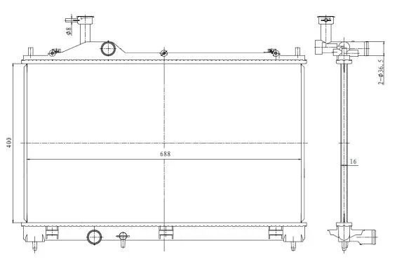 Chladič, chlazení motoru NRF 550025 – OE 1350A825