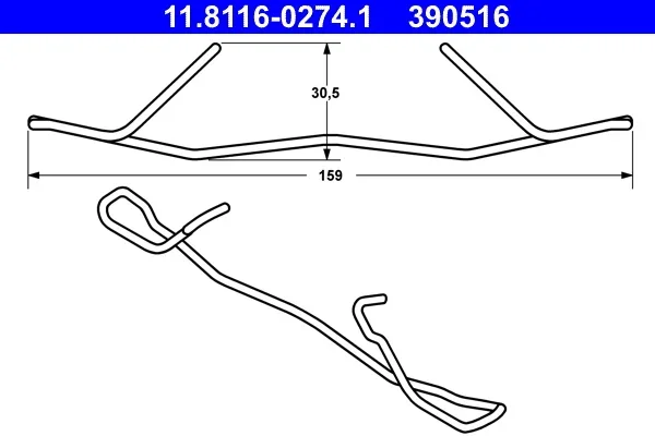 Pruzina, brzdovy trmen ATE 11.8116-0274.1