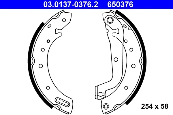 Sada brzdových čelistí ATE 03.0137-0376.2