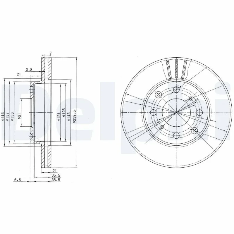 Brzdový kotouč DELPHI BG2673