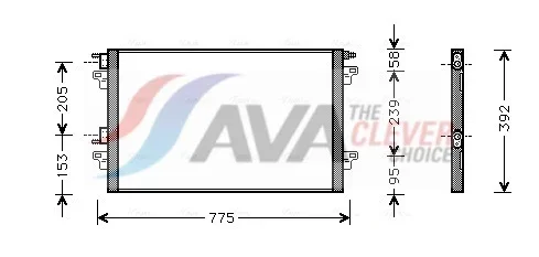 Kondenzátor, klimatizace AVA Clever Choice RTA5366 – OE 8200332852