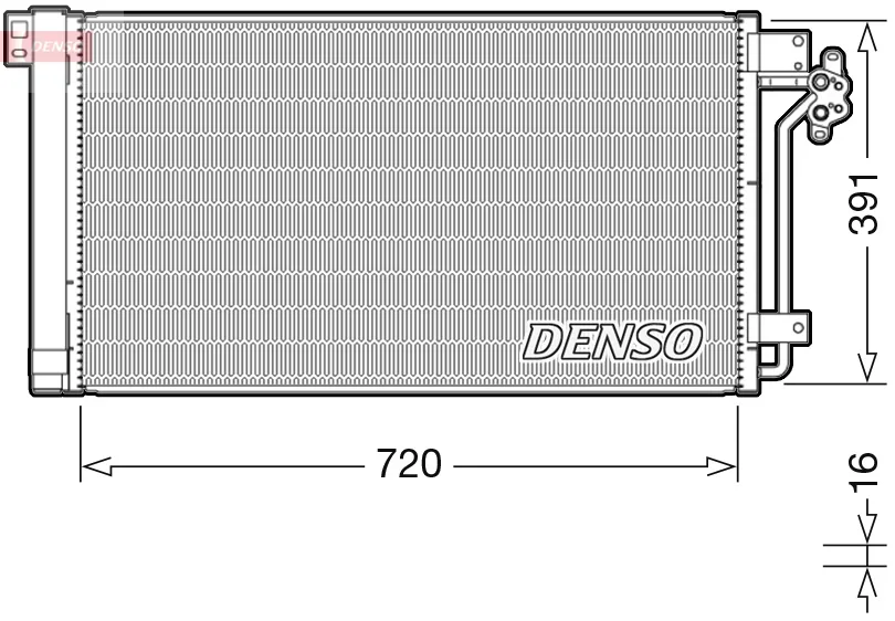 Kondenzátor, klimatizace DENSO DCN32020