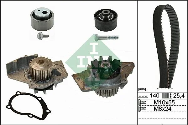 IN 530044030 Sada rozvodového řemene s vodní pumpou - KIT INA 75953