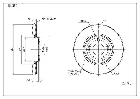 BRZ.KOTOUČ /P/SPORTAGE 10- HART 231748