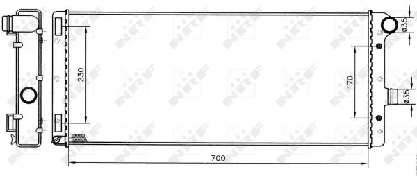 Chladič, chlazení motoru NRF 53228 – OE 46739749