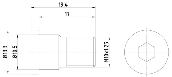 Sroub, brzdovy kotouc TEXTAR TPM0007