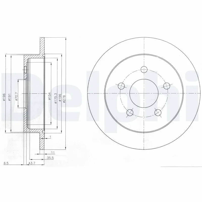 Brzdový kotouč DELPHI BG3143
