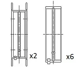 Hlavní ložiska klikového hřídele FAI AutoParts BM1016-STD Hlavní ložiska klikového hřídele FAI AutoParts BM1016-STD