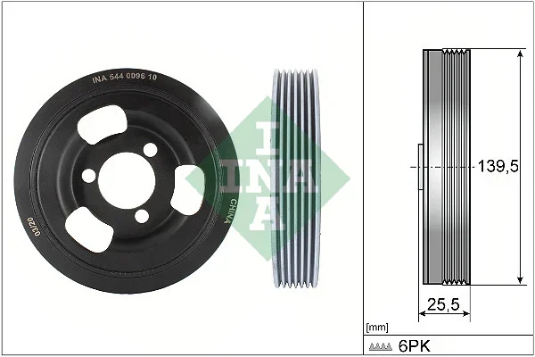 remenice, klikovy hridel Schaeffler INA 544009610