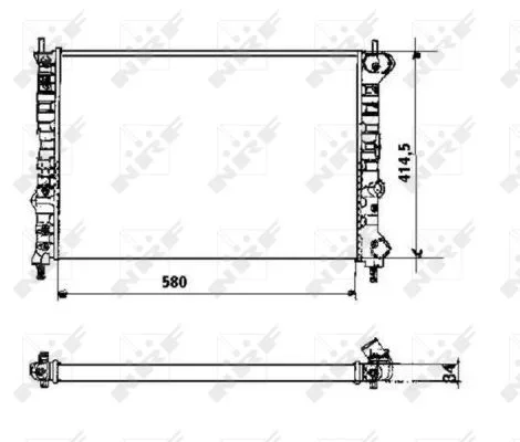 Chladič, chlazení motoru NRF 58169 – OE 46544775