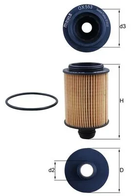 Olejový filtr MAHLE OX553D