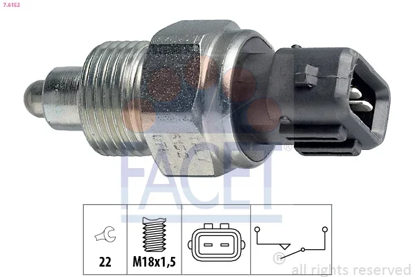 Spínač, světlo zpátečky FACET 7.6152 – OE 008945415