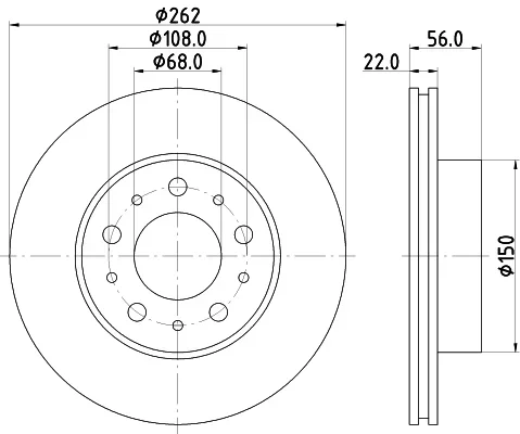 Brzdový kotouč HELLA 8DD355102-241