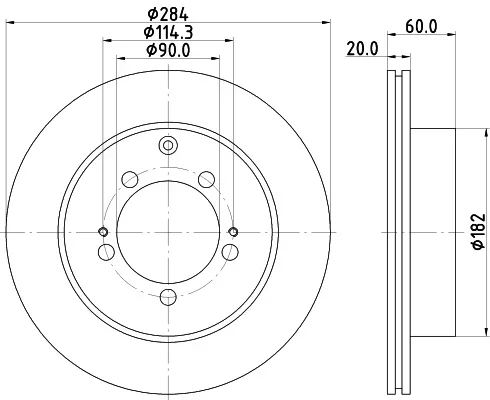Brzdový kotouč HELLA 8DD355111-491
