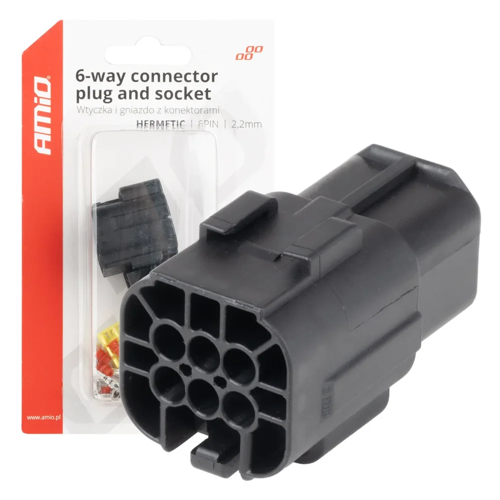 Sada elektrických konektorů vodotěsných 6 PIN 2,2 mm AMiO-04349 Sada elektrických konektorů vodotěsných 6 PIN 2,2 mm AMiO-04349