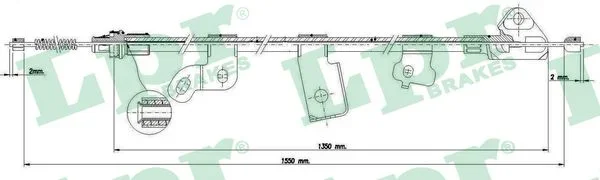Tažné lanko, parkovací brzda LPR C0889B – OE 464200D010