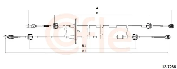 Tazne lanko, rucni prevodovka COFLE 12.7286 – OE 55230984
