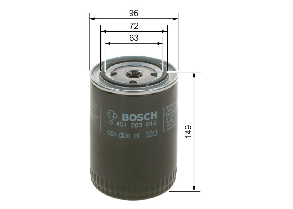 BO 0451203012 Filtr olejový BOSCH