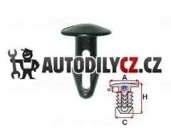 RO A12794 Příchytka těsnění dveří - 10 ks