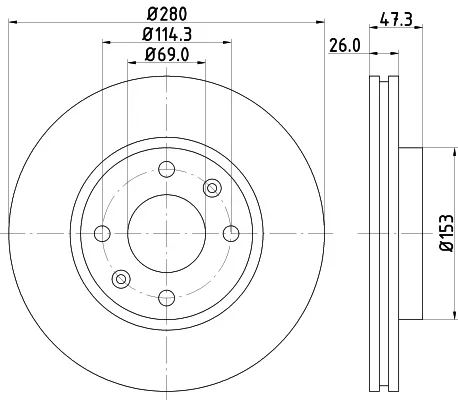 Brzdový kotouč HELLA 8DD355111-771