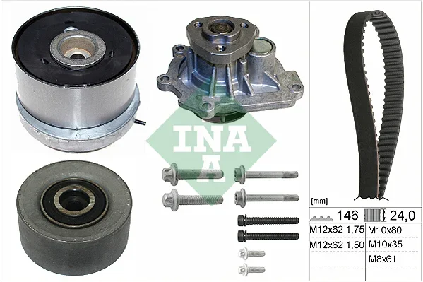 Vodní pumpa + sada ozubeného řemene Schaeffler INA 530072430
