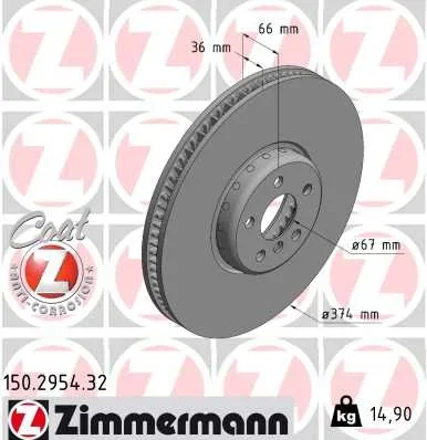 Brzdový kotouč ZIMMERMANN 150.2954.32