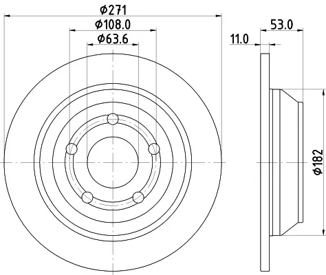 Brzdový kotouč HELLA 8DD355133-781