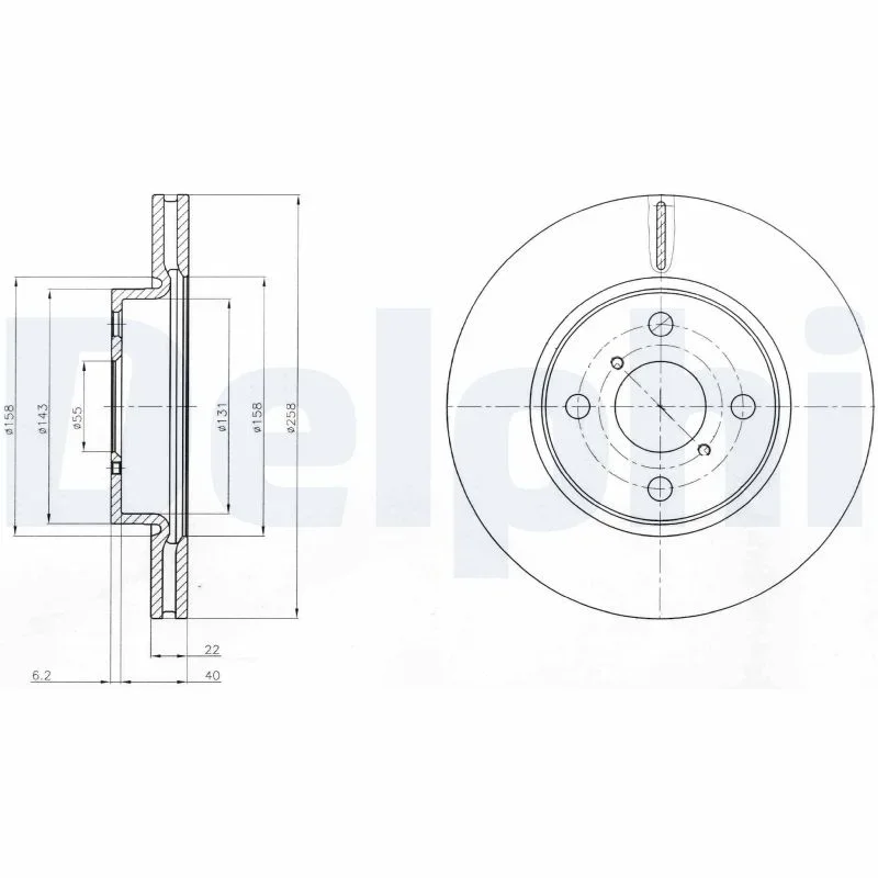 Brzdový kotouč DELPHI BG4116C