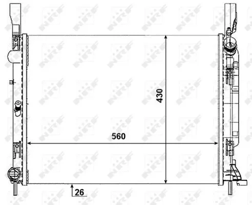 Chladič, chlazení motoru NRF 53001 – OE 8200418329