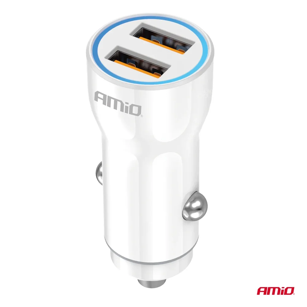 Nabíječka do auta 2xUSB-A 12/24V AMiO-03879 - Obrázek 2