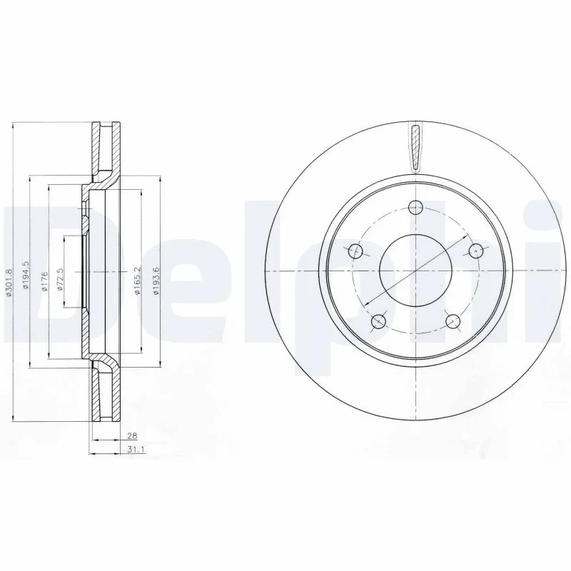Brzdový kotouč DELPHI BG4248
