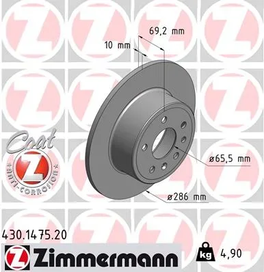 Brzdový kotouč ZIMMERMANN 430.1475.20