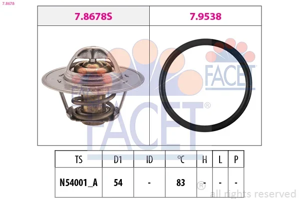 Termostat, chladivo FACET 7.8678