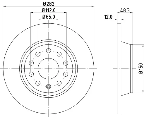Brzdový kotouč HELLA 8DD355112-141