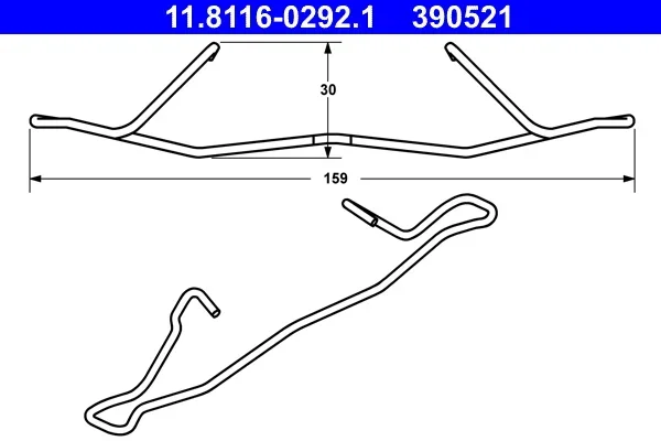 Pruzina, brzdovy trmen ATE 11.8116-0292.1