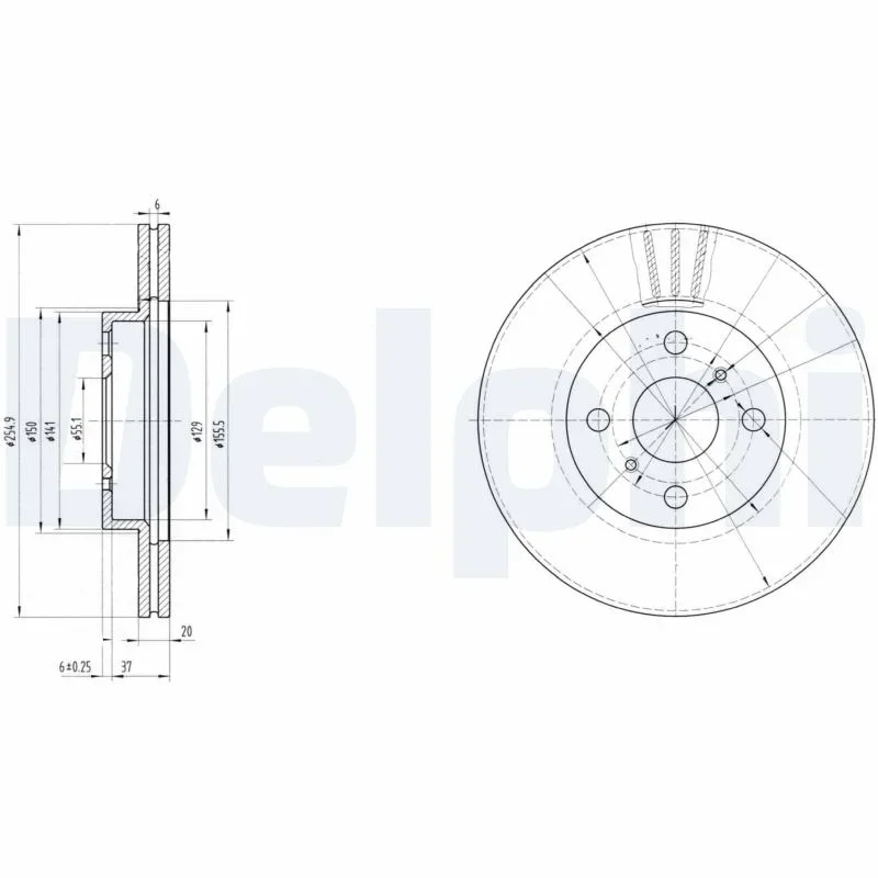Brzdový kotouč DELPHI BG3520