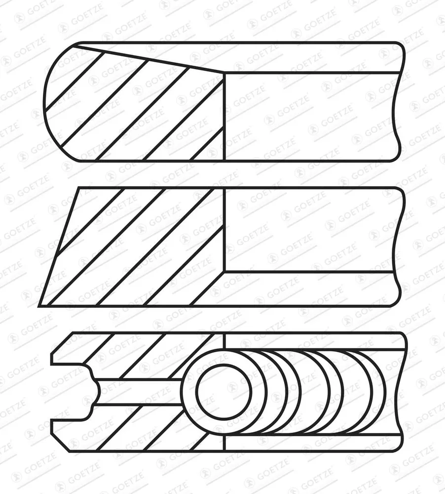 Sada pístních kroužků GOETZE ENGINE 08-443100-00
