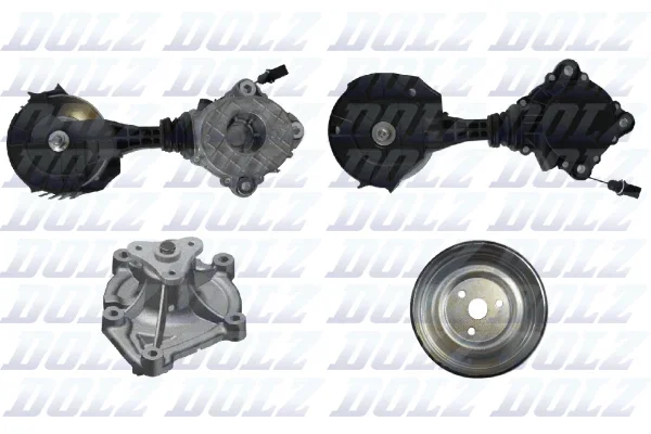 Vodní pumpa + klínový žebrový řemen DOLZ KD173T