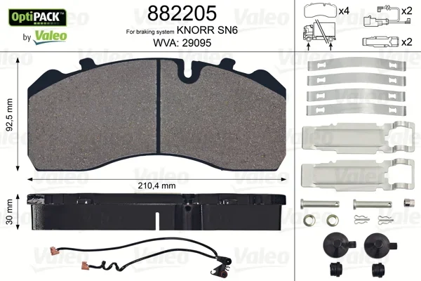 Sada brzdových destiček, kotoučová brzda STARLINE BDT012